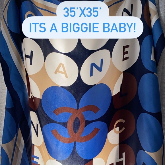 Authentic Vintage Chanel silk scarf